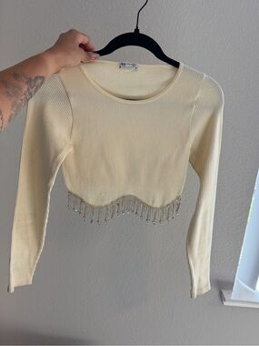 Long sleeve cropped top